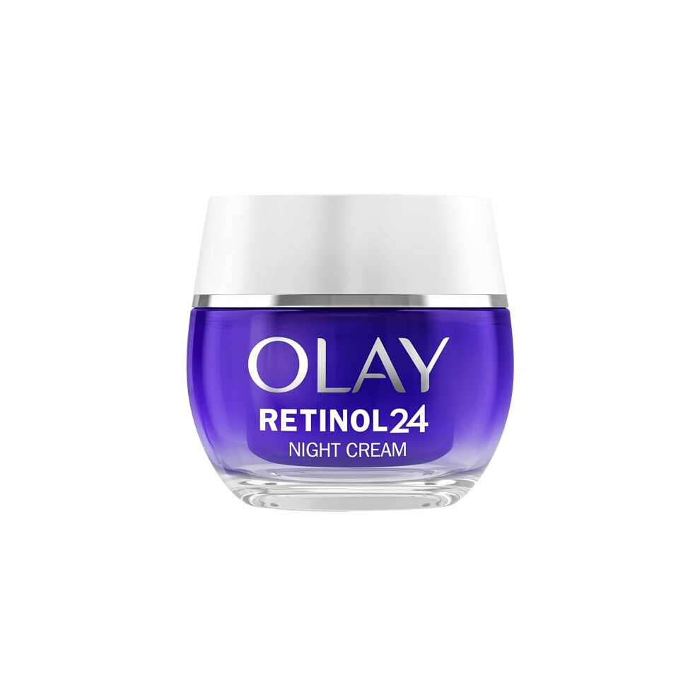 Olay Retinol 24 Night Cream Face Moisturiser, Skincare with Antioxidant Vitamin E Overnight Anti Aging Skin Care: Smooths, Renews and Hydrates, 50ml