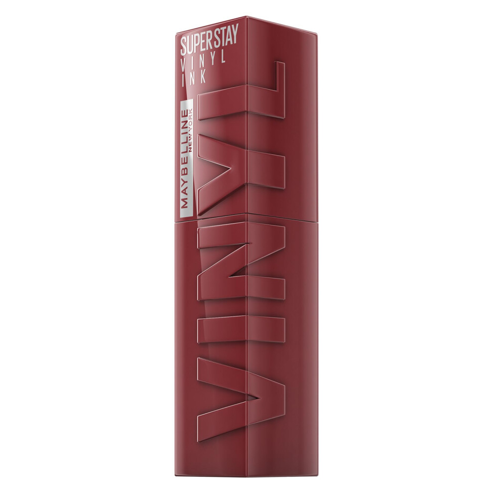 Maybelline New York Lip Colour, Smudge-free, Long Lasting up to 16h, Liquid Lipstick, Shine Finish, SuperStay Vinyl Ink, 40 Witty