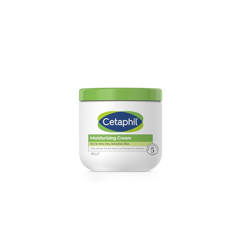 Cetaphil Body Moisturiser, 450g, Moisturising Cream For Dry to Very Dry, Sensitive Skin, With Niacinamide & Vitamin E