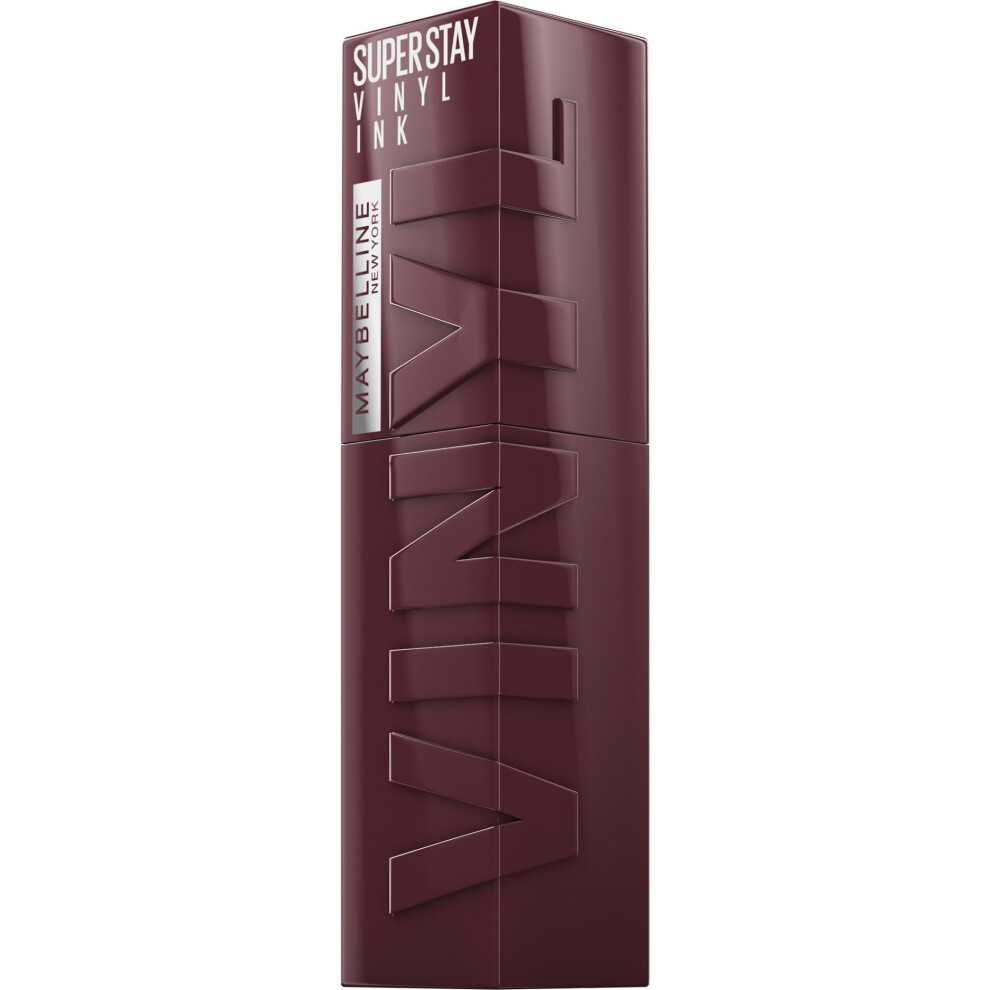 Maybelline New York Lip Colour, Smudge-free, Long Lasting up to 16h, Liquid Lipstick, Shine Finish, SuperStay Vinyl Ink, 135 Fearless