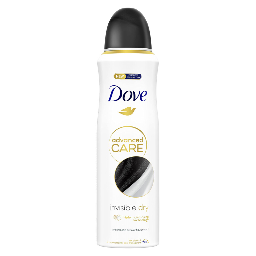 Dove Advanced Care Invisible Dry with Triple Moisturising technology Anti-perspirant Deodorant Spray aerosol for 72 hours of protection 200 ml