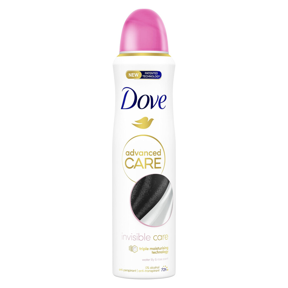 Dove Advanced Care Invisible Care with Triple Moisturising technology Anti-perspirant Deodorant Spray aerosol for 72 hours of protection 150 ml