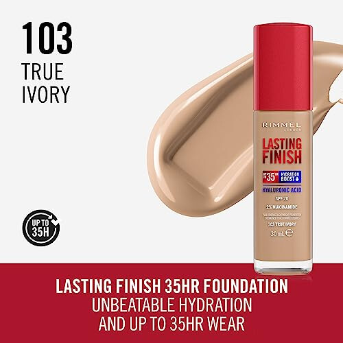 Rimmel Rimmel Lasting Finish 35 Hour Foundation - 103 True Ivory 1