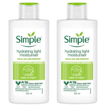 Simple Kind to Skin Hydrating Light Moisturiser UKâs #1 facial skin care brand* for 12-hour moisturisation 125 ml (Pack of 2)