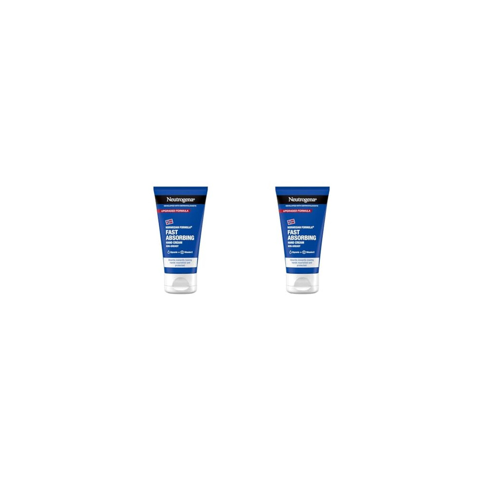 Neutrogena Norwegian Formula, Fast Absorbing Hand Cream, 75 ml (Pack of 2)