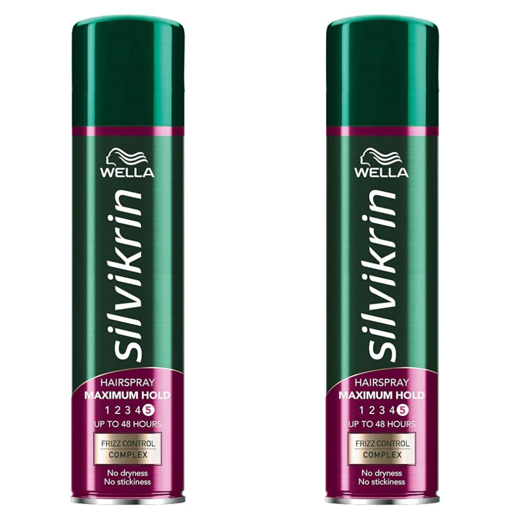 Wella Silvikrin Maximum Hold Hairspray, 75ml (Pack of 2)