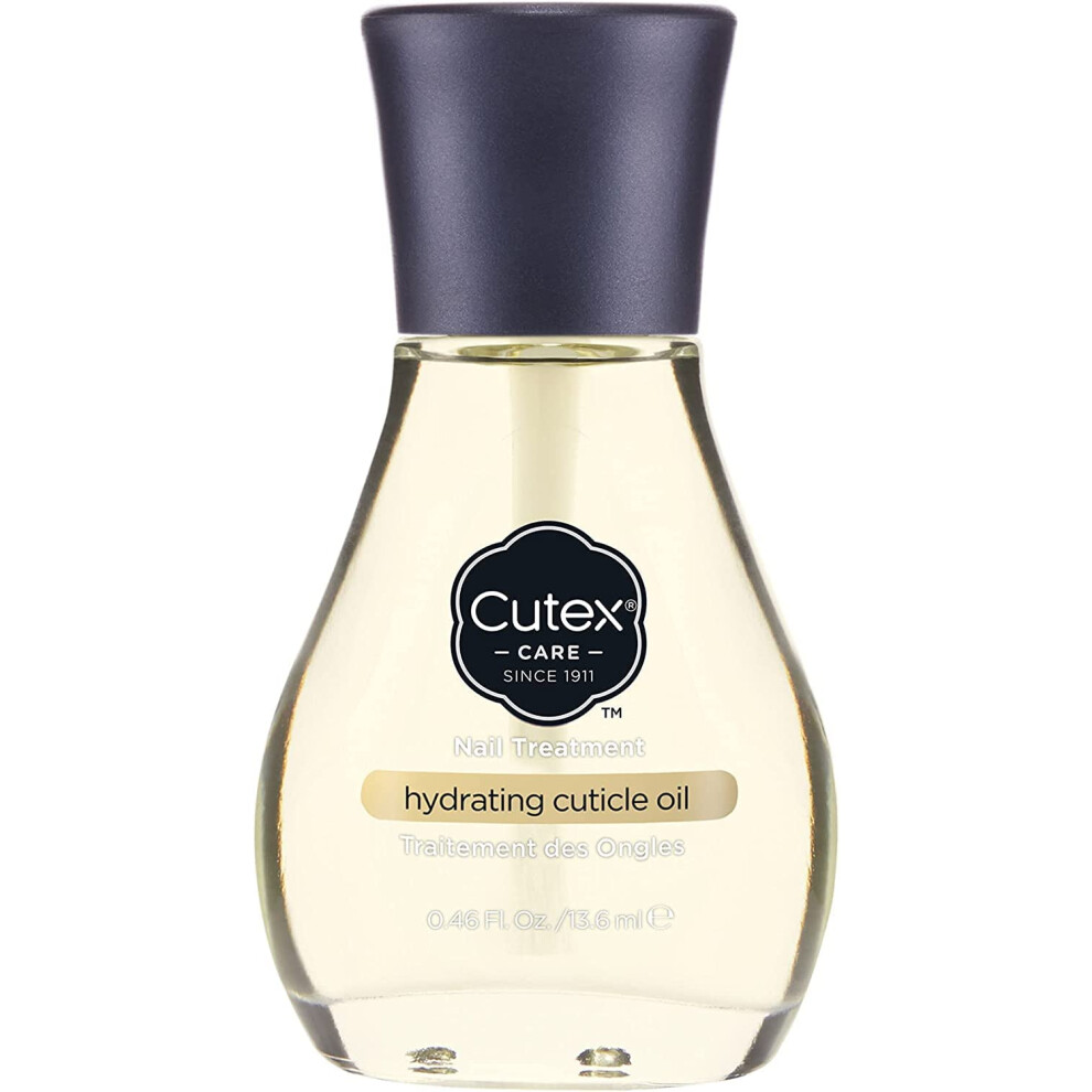 Cutex Hydrating Cuticle Oil, Formulated with Vitamin E & Sweet Almond Oil, (13.6ml) for Dry, Brittle & Rough Nails, Almond Scent, Dermatologist Tested