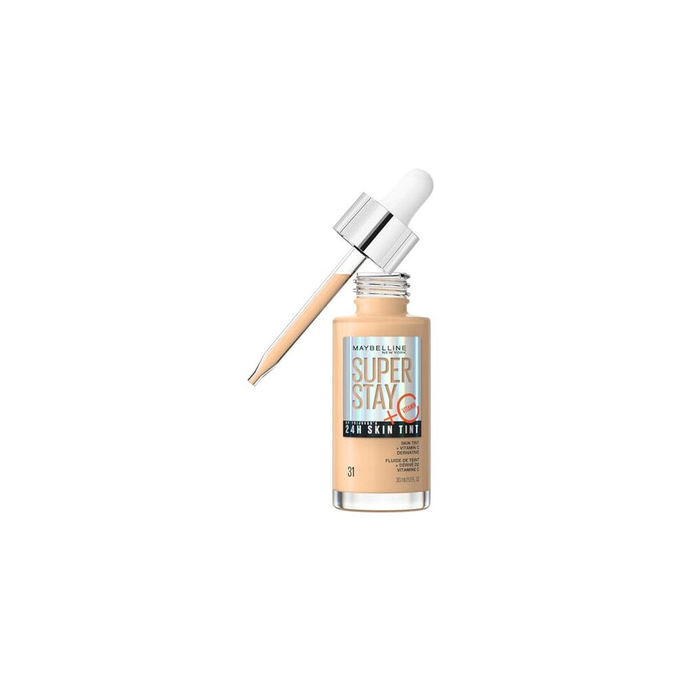 Maybelline Super Stay Skin Tint Foundation, With Vitamin C*, Foundation and Skincare, Long-Lasting up to 24H, Vegan Formula, Shade 31