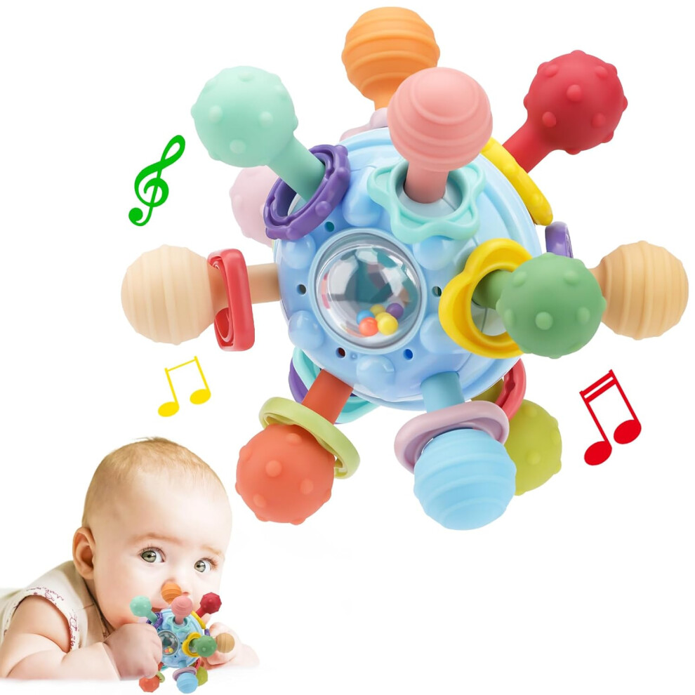 Nydia Baby Montessori Sensory Toys For 0-6 6-12 Months, Food Grade Teething Toys For Babies 0 3 6 9 12 18 Months, Newborn