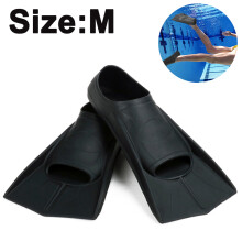 Swimming Training Fins Swim Flippers Travel Size for Snorkeling Diving Pool Activities Men Women Kids - M