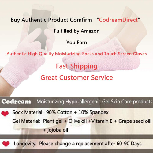 Touch Screen Gloves & Socks, Moisturizing Gel Socks and Gloves Set 1