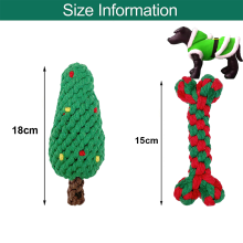 Christmas Dog Leash Toys Gift Chew Toys For Puppy Teething Cleaning And Training