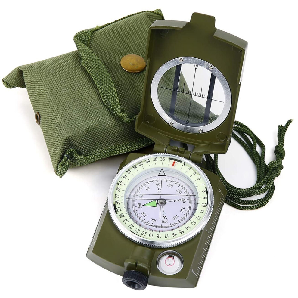 Survival Compass, Military Compass Hiking, Orienteering Lensatic Compass