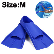 Swimming Training Fins Swim Flippers Travel Size for Snorkeling Diving Pool Activities Men Women Kids - M
