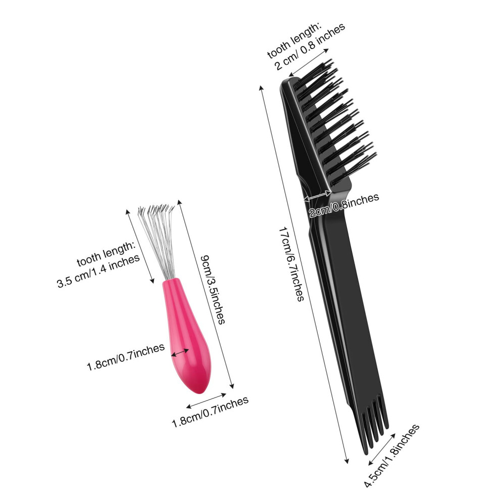 Yohou 2 Pieces Hair Brush Cleaning Tool Comb Cleaning Brush Comb Cleaner Brush Hair Brush Cleaner Mini Hair Brush Remover