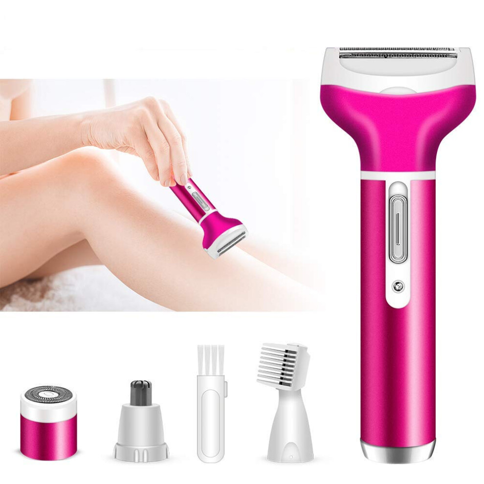 Yohou Electric Razor For Women, Lady Electric Shaver, 4 In 1 Rechargeable Cordless Painless Wet & Dry Body Hair Remover