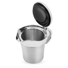 Premium Stainless Steel Thermal Gravy Boat, Double Insulated Elegant Silver Thermal Gravy Boat
