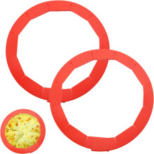 2 Pack Pie Crust Shield Silicone Pie Protectors Adjustable Silicone Pie Crust Shield Fit 6" to 8" Diameter Pies