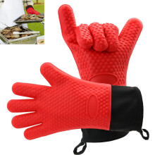 Silicone Cooking Gloves?Insulated waterproof/oil Heat Resistant Oven Gloves