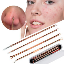 4PCS Blackhead Remover Pimple Comedone Extractor Tool Acne Kit