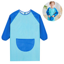Kids Art Smocks Toddler Smock Waterproof Artist Painting Aprons Long Sleeve with 3 Pockets for Age 2-6 Years
