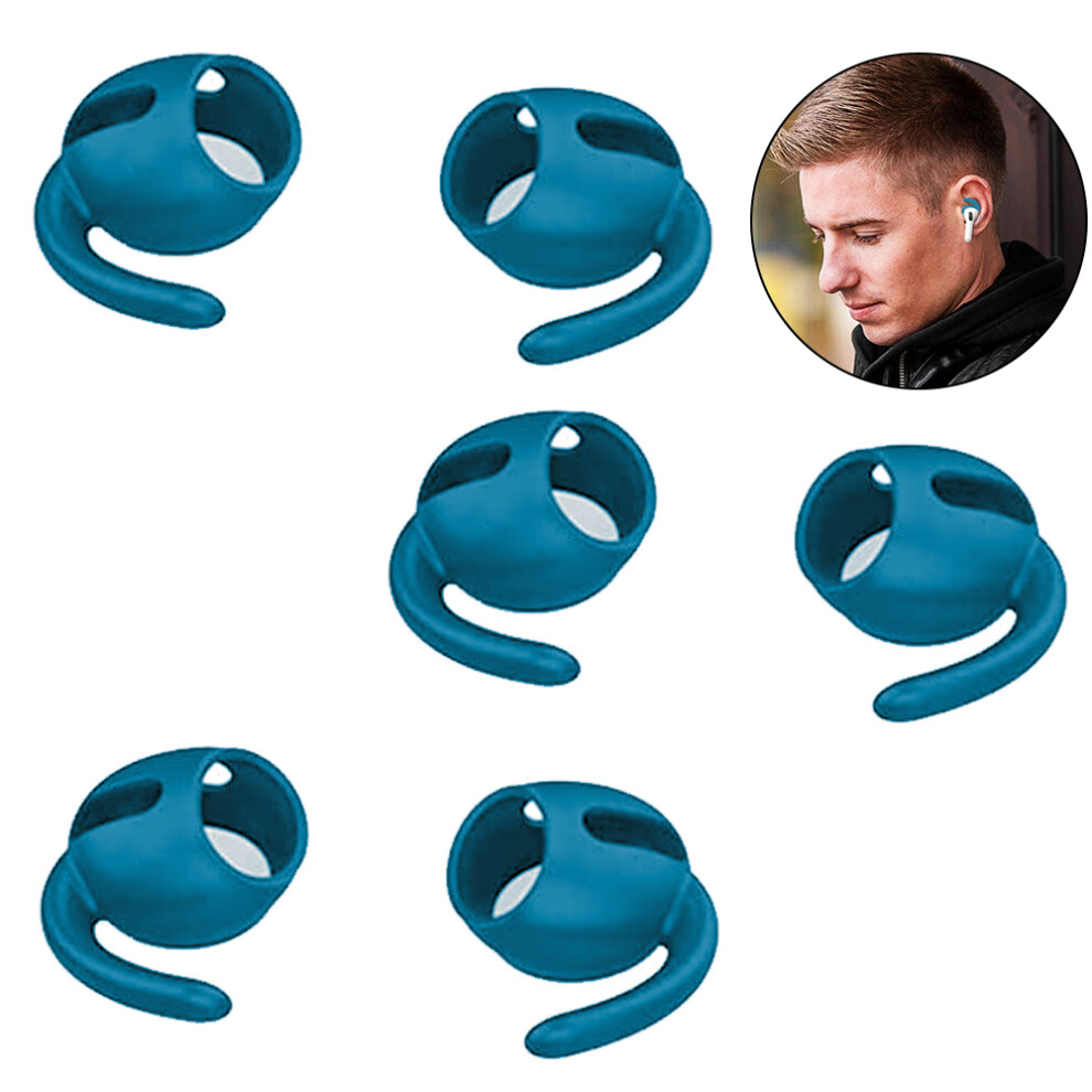 3 Pairs Ear Hooks Covers Added Storage Pouch Accessories Compatible With Apple Airpods Pro Black/White 9379360729069
