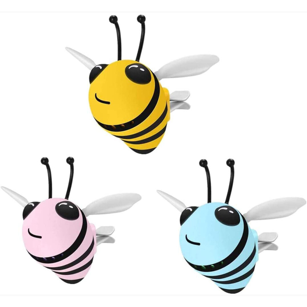 Little Bee Car Air Vent Clip Charm, Air Conditioning Vent Decoration Accessories, 3 Kinds Of Car Air Freshener 9379360727997