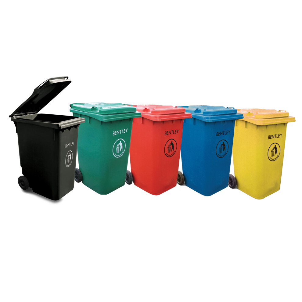 (Red) Bentley 240 Litre Wheelie Bin - Various Colours Available