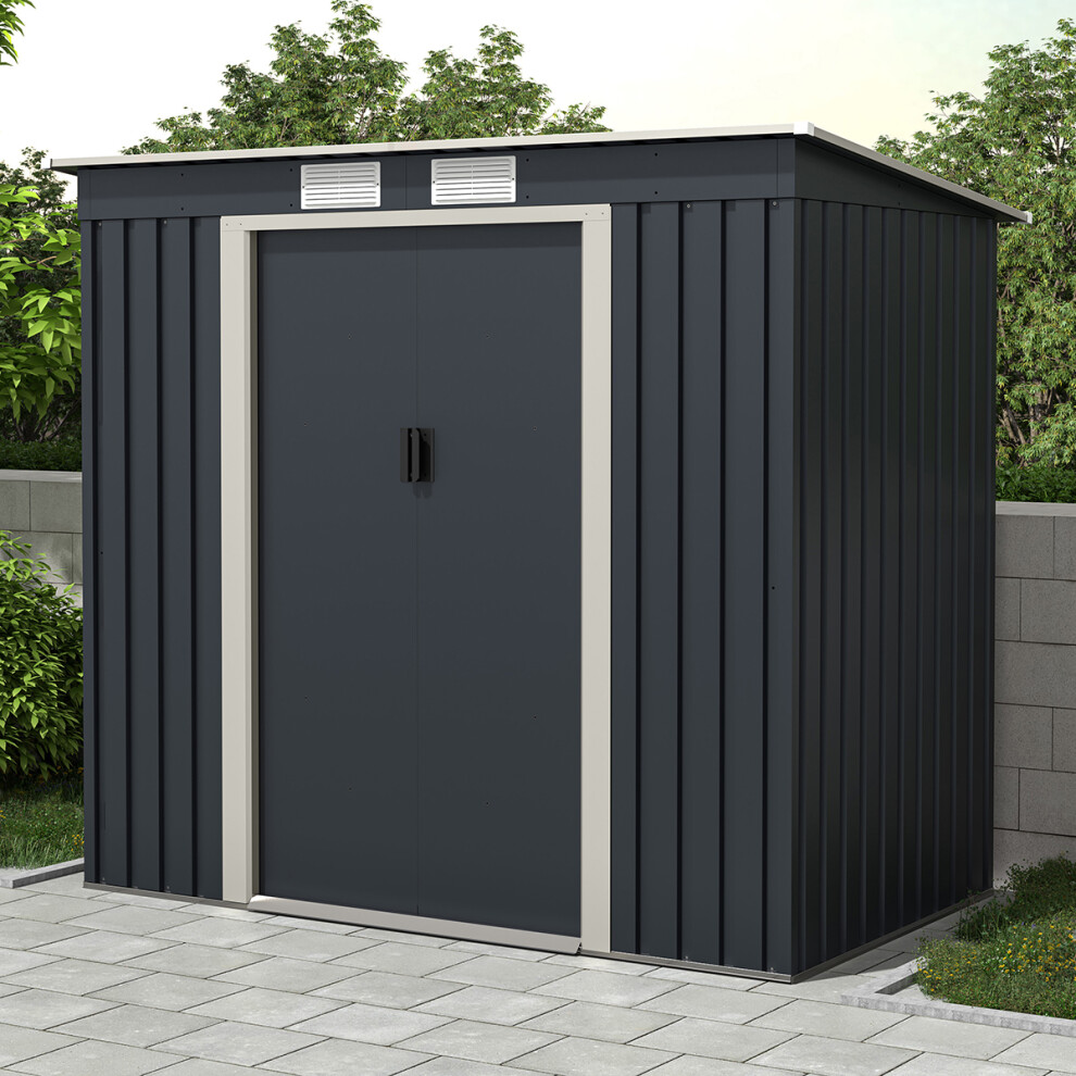 Charles Bentley Metal Galvanised Steel Shed