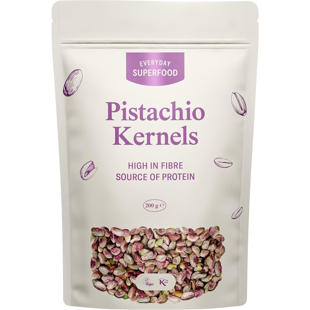 Everyday-Superfood Pistachio Nuts Kernels 200G Grade No.1 Raw Shelled Pistachios Unsalted Pistachio Nut Kernals Ideal For Pistachio Snacks Or Desserts Cakes & Pudding An