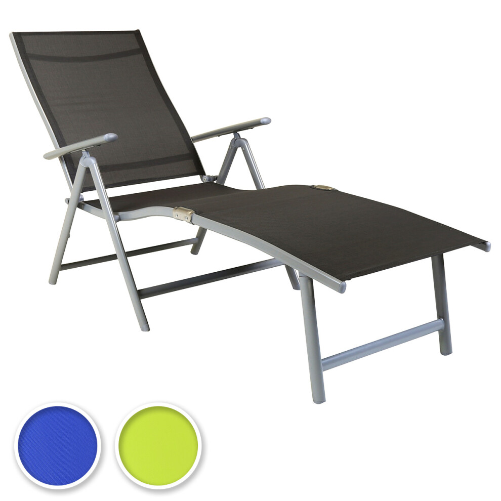 Charles Bentley Foldable Textilene Sun Lounger 7 Position Space Saving - Fully Assembled - 3 Colours