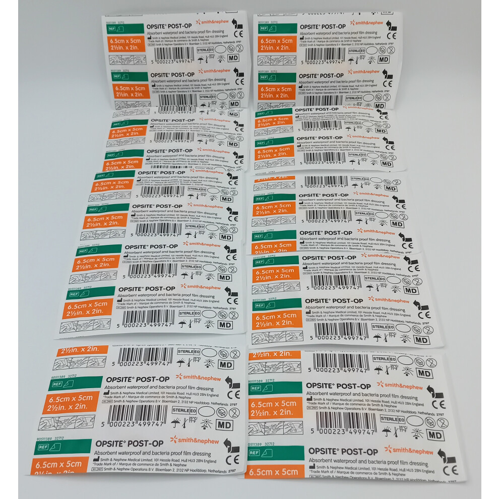 Smith&Nephew Opsite 5Cm X 6.5Cm Pack Of 10 - Ref: 66000708