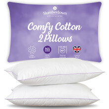 (2 Pack) Slumberdown Comfy Cotton Pillow
