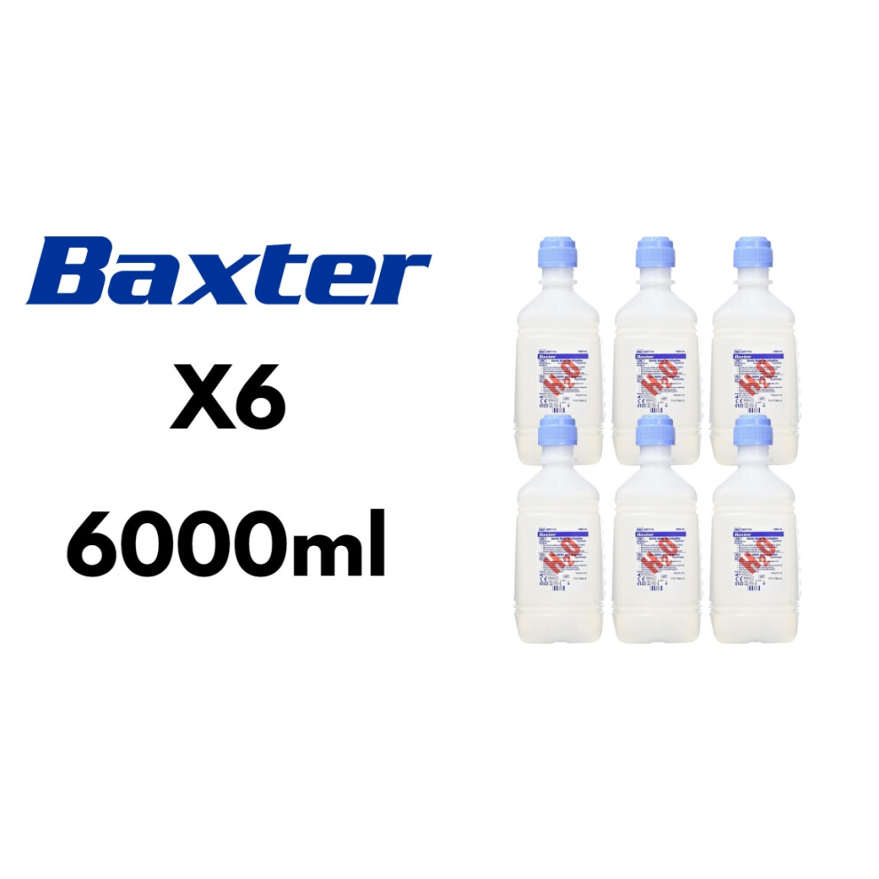 Baxter Sterile Irrigation Water 1000ml x 6 Bottle - REF: F7114