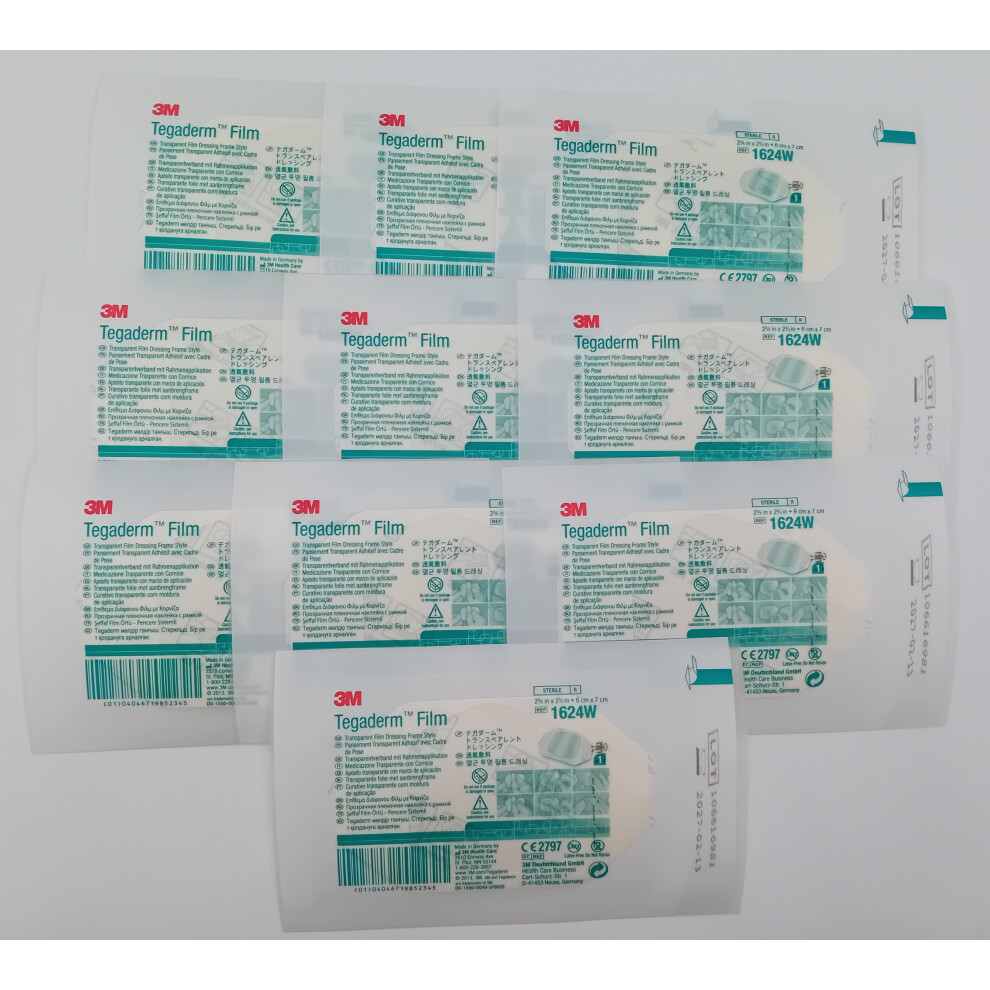 3M Tegaderm Film 6Cm X 7Cm Pack Of 10 - Ref: 1624W