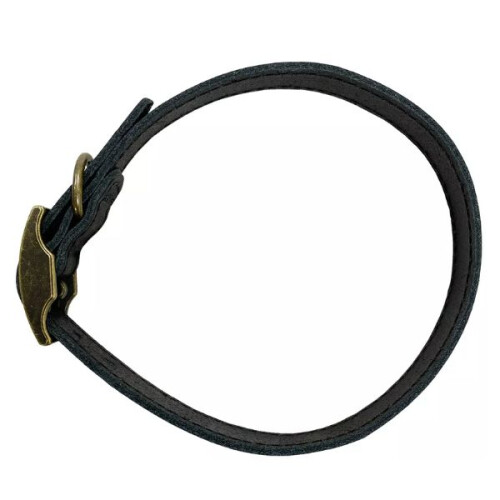 HugglePets (Medium, Black) HugglePets Legacy Leather Dog Collar 2