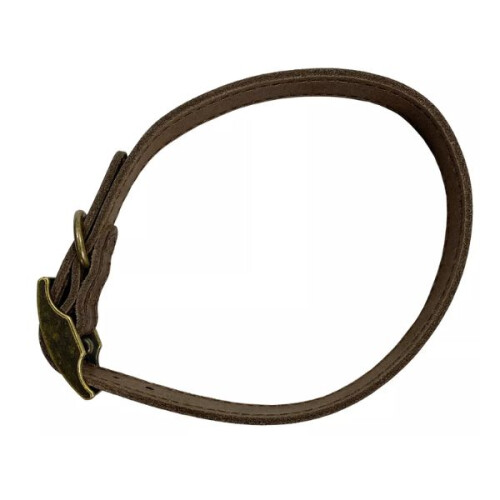 HugglePets (Large, Chocolate) HugglePets Legacy Leather Dog Collar 2