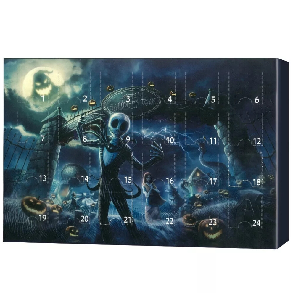 (A) Halloween Advent Calendar Box Gothic Horror Anime Figures Halloween Countdown