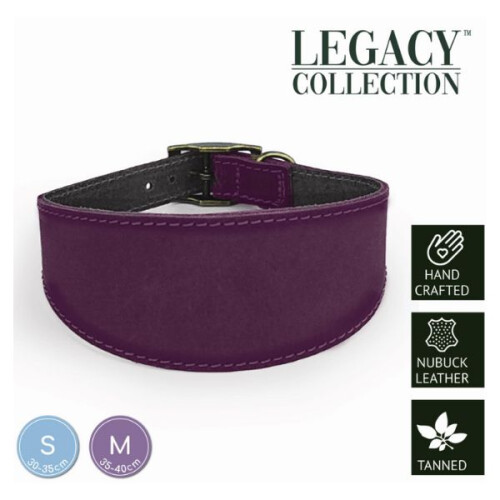 HugglePets (Medium, Merlot) HugglePets Leather Hound Dog Collar 2