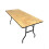 Varnished 6ft Wooden Folding Table with metal folding legs 2