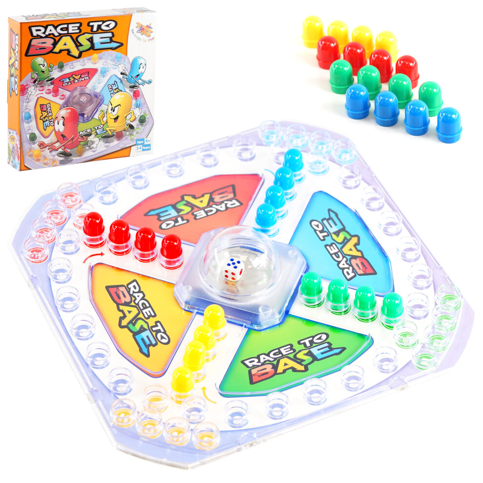 The Magic Toy Shop Race To Base Board Game Kids Pop A Dice Ludo Family Classic Traditional Toys