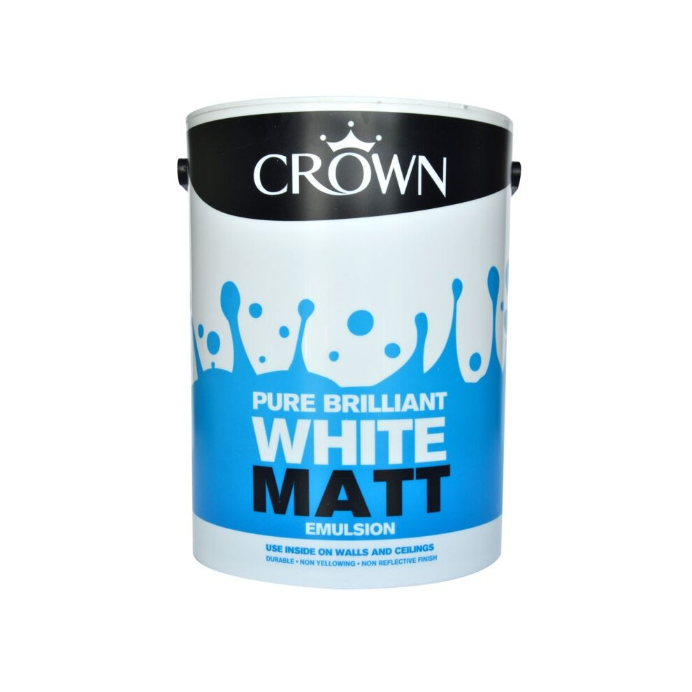 Crown - Non Breatheasy Matt Emulsion 5L - Pure Brilliant White