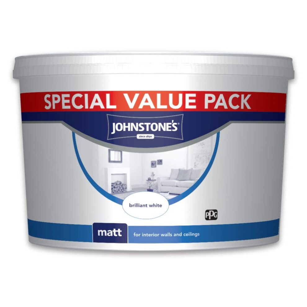 Johnstone's - Wall & Ceiling Matt 7.5L - Brilliant White