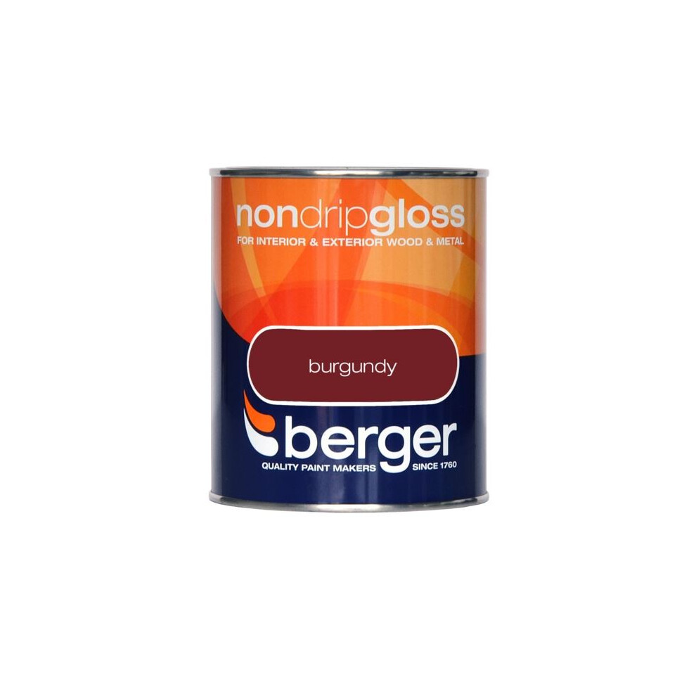 Berger - Non Drip Gloss 750ml - Burgundy