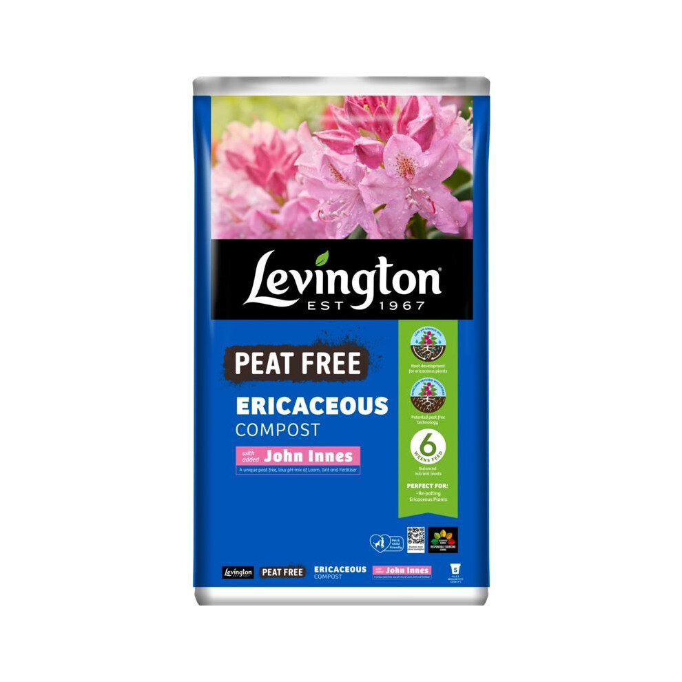 Levington - Peat Free Ericaceous Compost With John Innes - 25L