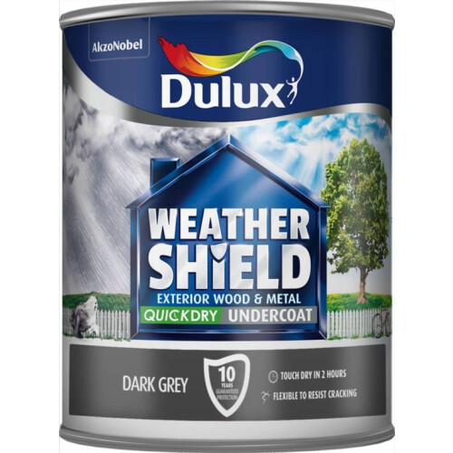 Dulux Dulux - Weathershield Quick Dry Undercoat 750ml - Dark Grey