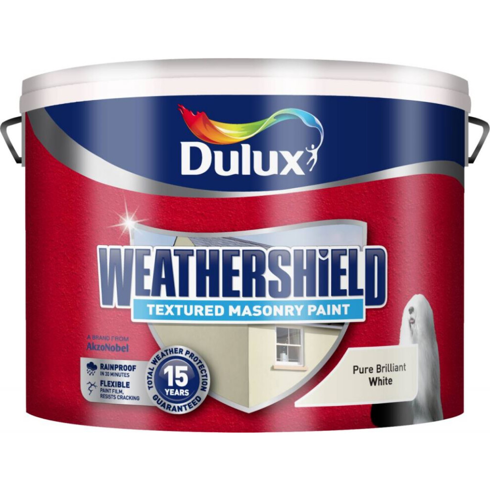 Dulux - Weathershield Textured Masonry 10L - Pure Brilliant White