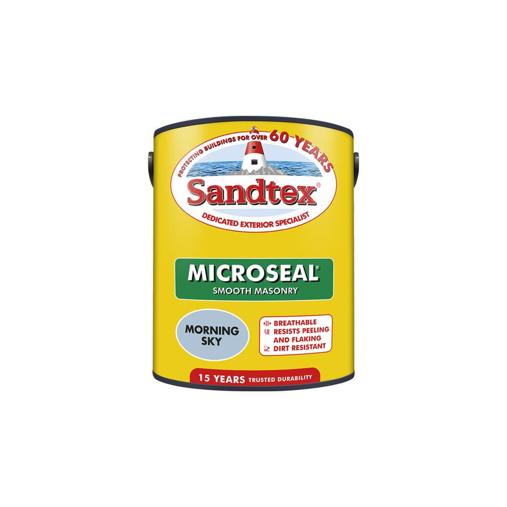 Sandtex - Smooth Masonry Paint 5L - Morning Sky
