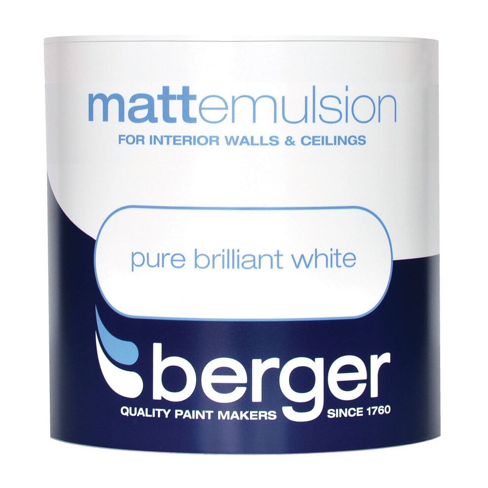Berger - Vinyl Matt 1L - Pure Brilliant White