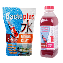 BactoPlus Pond Health Bundle Fish Fresh PSB Ohmizu Koi Clay Water Food Treatment
